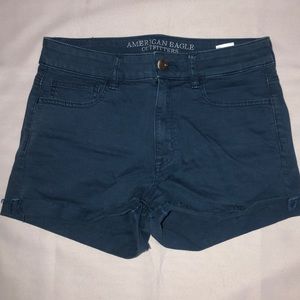 American Eagle Blue Dyed Denim Shorts